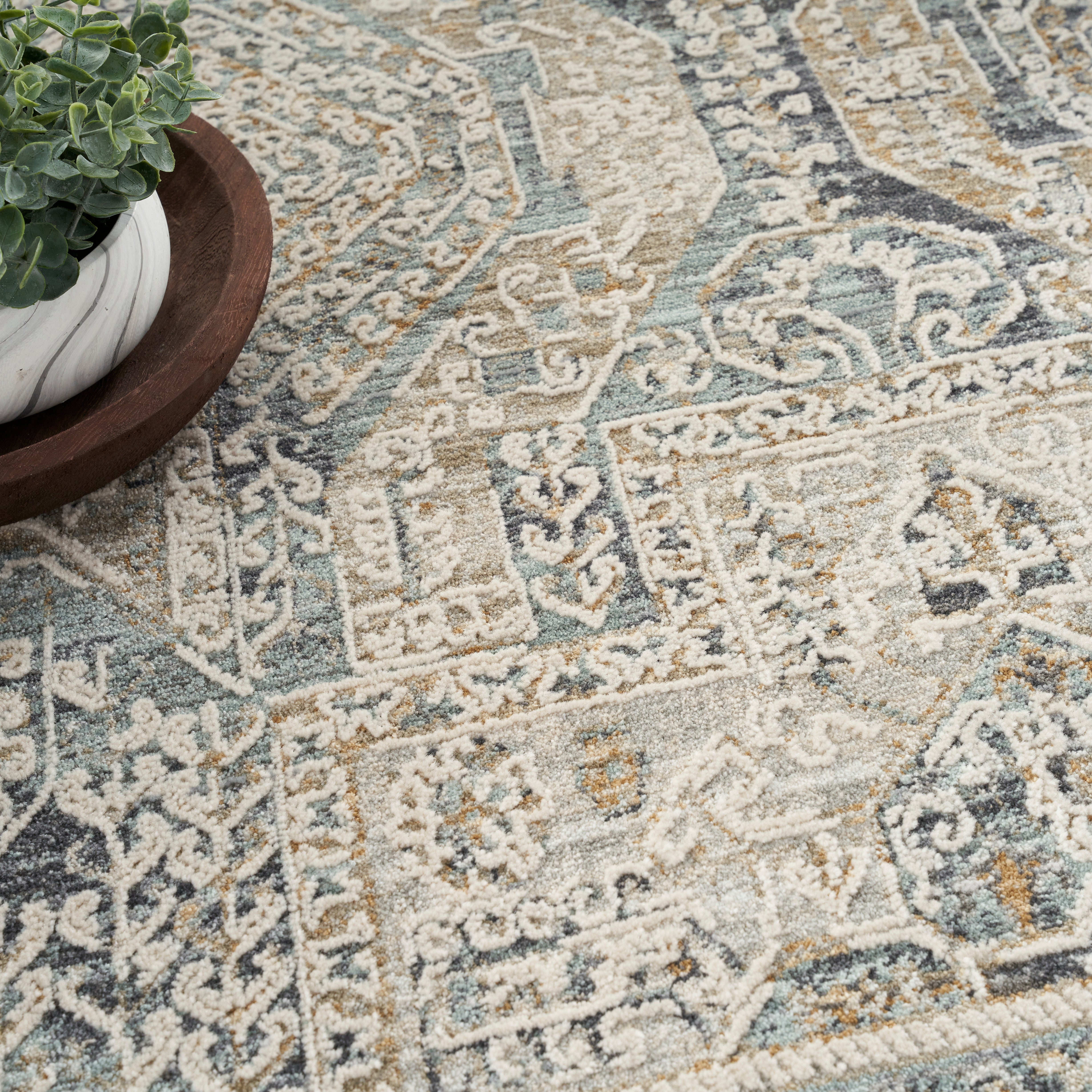 Nourison Lynx LNX01 Ivory Charcoal Rug